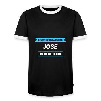 Jose Name Spruch für stolze Joses - Männer Kontrast-T-Shirt - Schwarz/Weiß - Vorne - AI Model Female 172 light (172cm) & AI Model Male 178 light (178cm)