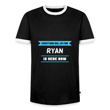 Ryan Name Saying für stolze Ryans - Männer Kontrast-T-Shirt - Schwarz/Weiß - Vorne - AI Model Female 172 light (172cm) & AI Model Male 178 light (178cm)