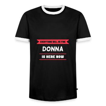 Donna Name Spruch für stolze Donnas - Männer Kontrast-T-Shirt - Schwarz/Weiß - Vorne - AI Model Female 172 light (172cm) & AI Model Male 178 light (178cm)