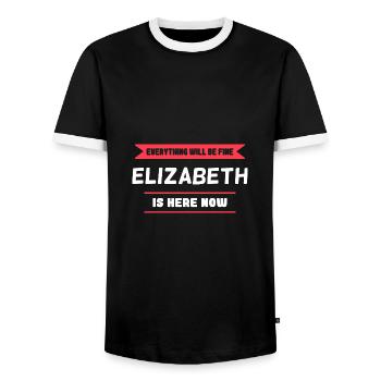 Elizabeth Name Saying für stolze Elizabeths - Männer Kontrast-T-Shirt - Schwarz/Weiß - Vorne - AI Model Female 172 light (172cm) & AI Model Male 178 light (178cm)
