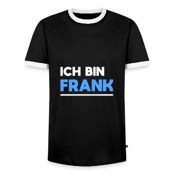 Frank Name Spruch für stolze Franks - Männer Kontrast-T-Shirt - Schwarz/Weiß - Vorne - AI Model Female 172 light (172cm) & AI Model Male 178 light (178cm)