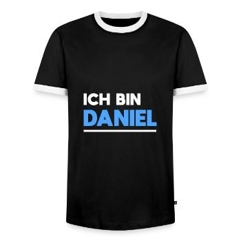 Daniel Name Spruch für stolze Daniels - Männer Kontrast-T-Shirt - Schwarz/Weiß - Vorne - AI Model Female 172 light (172cm) & AI Model Male 178 light (178cm)