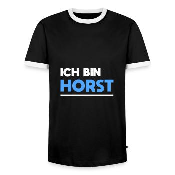 Horst Name Spruch für stolze Horsts - Männer Kontrast-T-Shirt - Schwarz/Weiß - Vorne - AI Model Female 172 light (172cm) & AI Model Male 178 light (178cm)