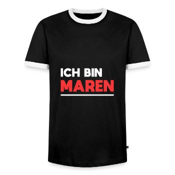 Maren Name Spruch für stolze Marens - Männer Kontrast-T-Shirt - Schwarz/Weiß - Vorne - AI Model Female 172 light (172cm) & AI Model Male 178 light (178cm)
