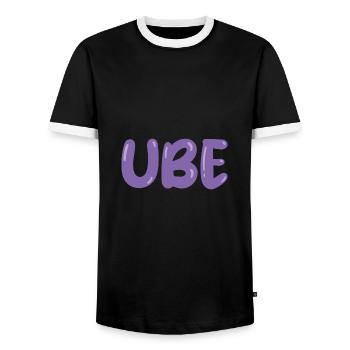 Ube Food Design für stolze Pinoys - Männer Kontrast-T-Shirt - Schwarz/Weiß - Vorne - AI Model Female 172 light (172cm) & AI Model Male 178 light (178cm)
