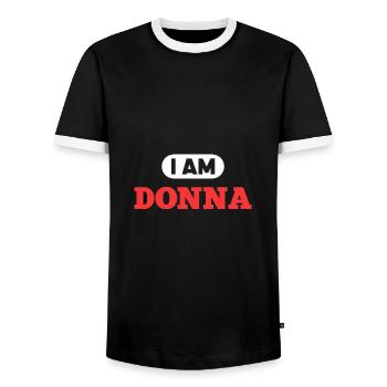 Donna Name Spruch für stolze Donnas - Männer Kontrast-T-Shirt - Schwarz/Weiß - Vorne - AI Model Female 172 light (172cm) & AI Model Male 178 light (178cm)