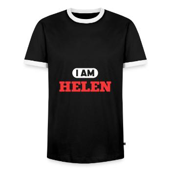 Helen Name Saying für stolze Helens - Männer Kontrast-T-Shirt - Schwarz/Weiß - Vorne - AI Model Female 172 light (172cm) & AI Model Male 178 light (178cm)