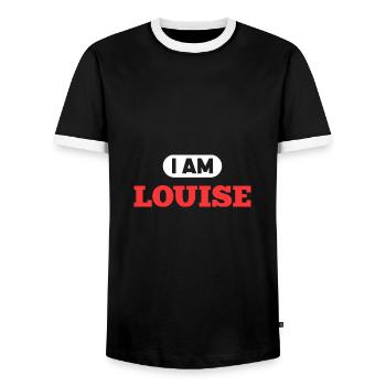 Louise Name Spruch für stolze Louises - Männer Kontrast-T-Shirt - Schwarz/Weiß - Vorne - AI Model Female 172 light (172cm) & AI Model Male 178 light (178cm)