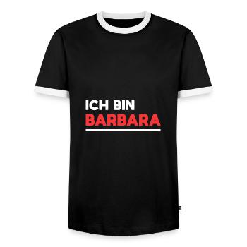 Barbara Name Spruch für stolze Barbaras - Männer Kontrast-T-Shirt - Schwarz/Weiß - Vorne - AI Model Female 172 light (172cm) & AI Model Male 178 light (178cm)
