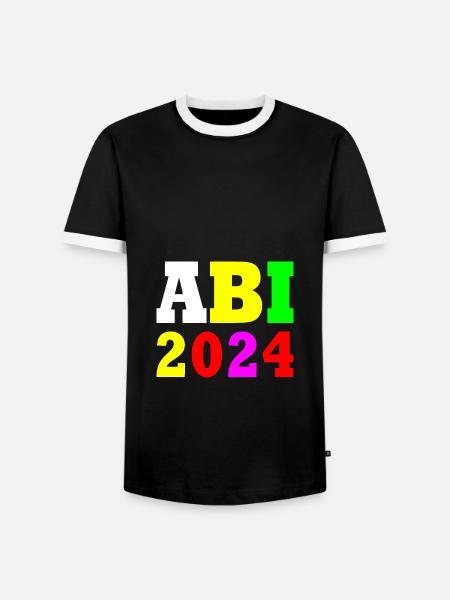 Abi 2024 - Männer Kontrast-T-Shirt - Schwarz/Weiß