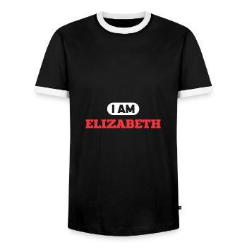 Elizabeth Name Saying für stolze Elizabeths - Männer Kontrast-T-Shirt - Schwarz/Weiß - Vorne - AI Model Female 172 light (172cm) & AI Model Male 178 light (178cm)