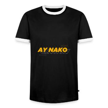 Ay Nako Design für stolze Pinoys - Männer Kontrast-T-Shirt - Schwarz/Weiß - Vorne - AI Model Female 172 light (172cm) & AI Model Male 178 light (178cm)