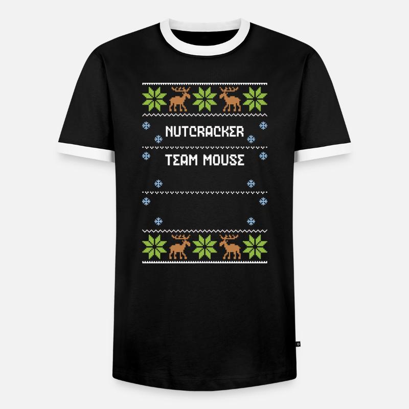 Nutcracker Team Mouse - Männer Kontrast-T-Shirt - Schwarz/Weiß