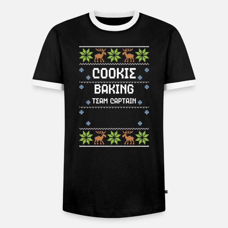 Cookie Baking Team Captain - Men's Ringer Shirt - black/white