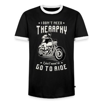 Bike Motorrad Maschine Motorradfahrer Evolution - Männer Kontrast-T-Shirt - Schwarz/Weiß - Vorne - AI Model Female 172 light (172cm) & AI Model Male 178 light (178cm)