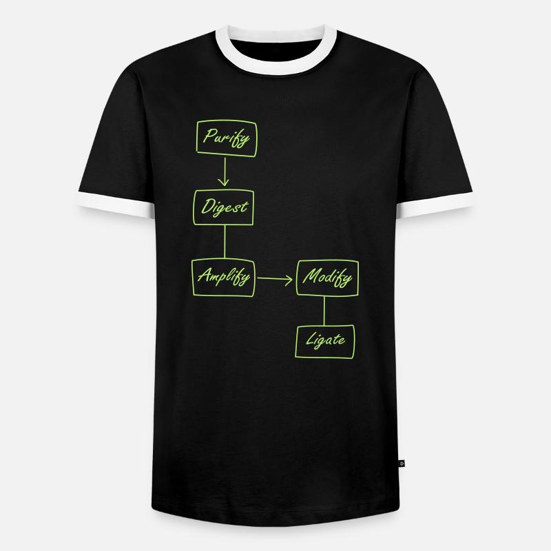 Molecular Biology Protocol - Männer Kontrast-T-Shirt - Schwarz/Weiß