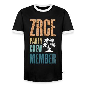 Zrce Party Crew - T-shirt contrasté Homme - noir/blanc - Devant - AI Model Female 172 light (172cm) & AI Model Male 178 light (178cm)