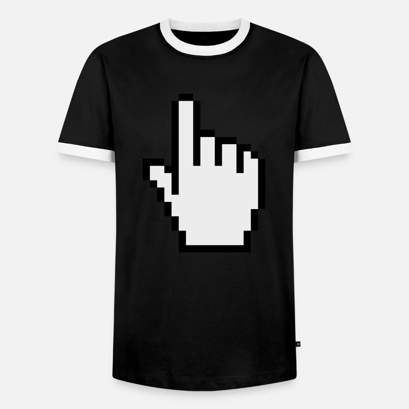 pointer / cursor - Männer Kontrast-T-Shirt - Schwarz/Weiß