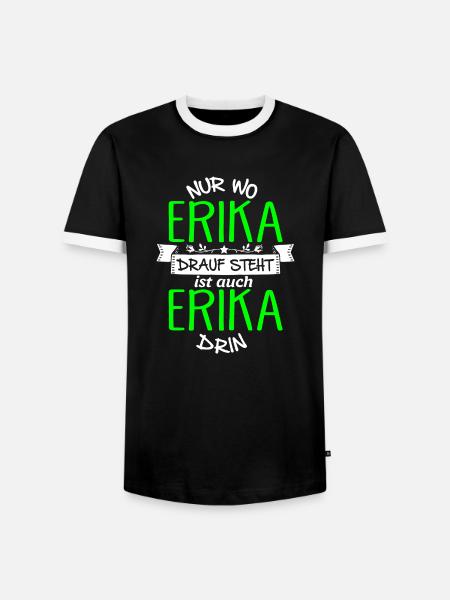ERIKA die Echte - Männer Kontrast-T-Shirt - Schwarz/Weiß