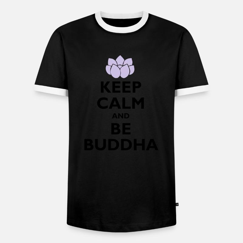 be buddha - Men's Ringer Shirt - black/white