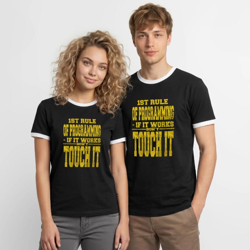 computer programming humor backend developer Men's Ringer Shirt