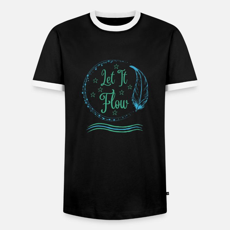 Let It Flow - Men's Ringer Shirt - black/white