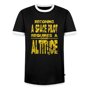 Idée présente astronomie tshirt planètes génial - T-shirt contrasté Homme - noir/blanc - Devant - AI Model Female 172 light (172cm) & AI Model Male 178 light (178cm)