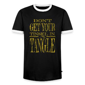 Awesome Animal Dinosaur Fan Christmas Present - Men's Ringer Shirt - black/white - Front - AI Model Female 172 light (172cm) & AI Model Male 178 light (178cm)