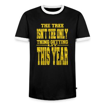 Cute Beach Holiday Gift Idea Quote Birthday - Men's Ringer Shirt - black/white - Front - AI Model Female 172 light (172cm) & AI Model Male 178 light (178cm)