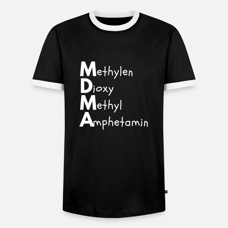 Methylenedioxymethylamphetamine - Men's Ringer Shirt - black/white