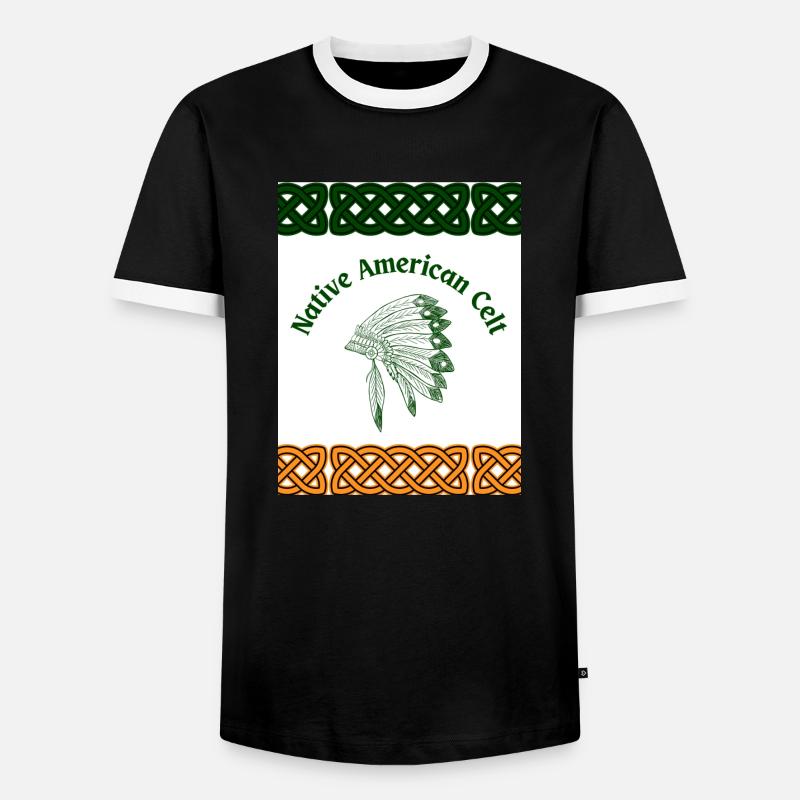 Native American Celt - Men's Ringer Shirt - black/white