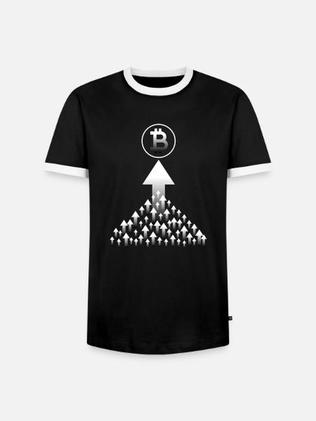 Bitcoin Trading Crypto Aktien - Männer Kontrast-T-Shirt - Schwarz/Weiß