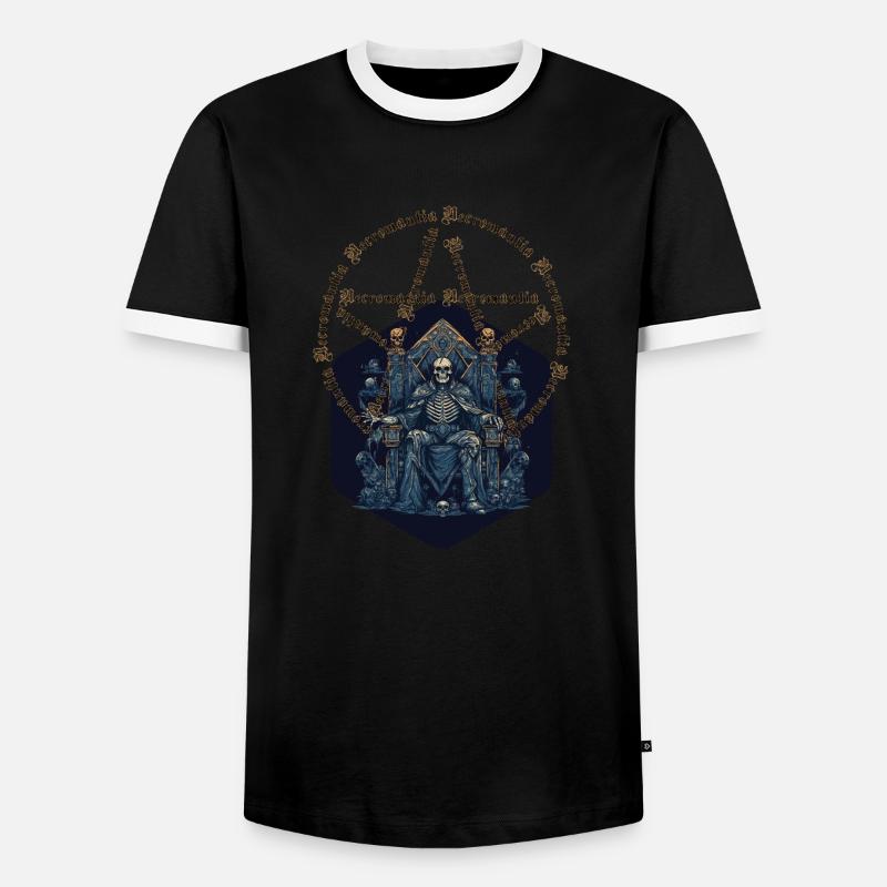 Necromantia 2 - Männer Kontrast-T-Shirt - Schwarz/Weiß