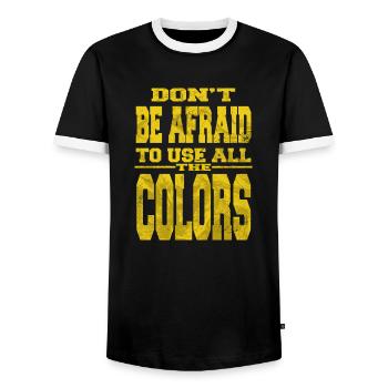 LGBT birthday present idea human rights arab - Men's Ringer Shirt - black/white - Front - AI Model Female 172 light (172cm) & AI Model Male 178 light (178cm)