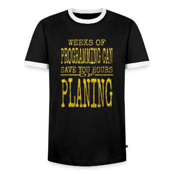 health informatics specialist tshirts programming - Männer Kontrast-T-Shirt - Schwarz/Weiß - Vorne - AI Model Female 172 light (172cm) & AI Model Male 178 light (178cm)