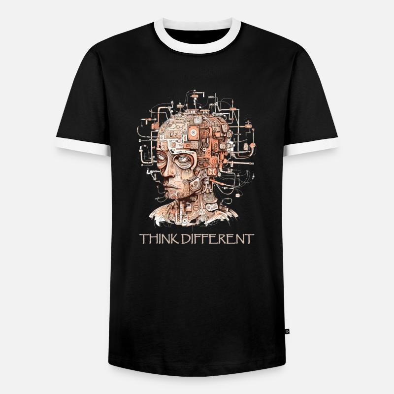 Think Different - Men's Ringer Shirt - black/white