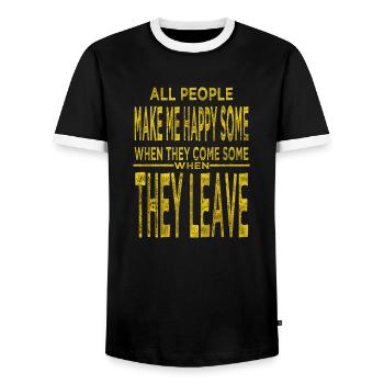 Agriculture Farmers Wife Tshirts - Men's Ringer Shirt - black/white - Front - AI Model Female 172 light (172cm) & AI Model Male 178 light (178cm)