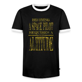 night sky space travel astrology spaceship colors - Männer Kontrast-T-Shirt - Schwarz/Weiß - Vorne - AI Model Female 172 light (172cm) & AI Model Male 178 light (178cm)