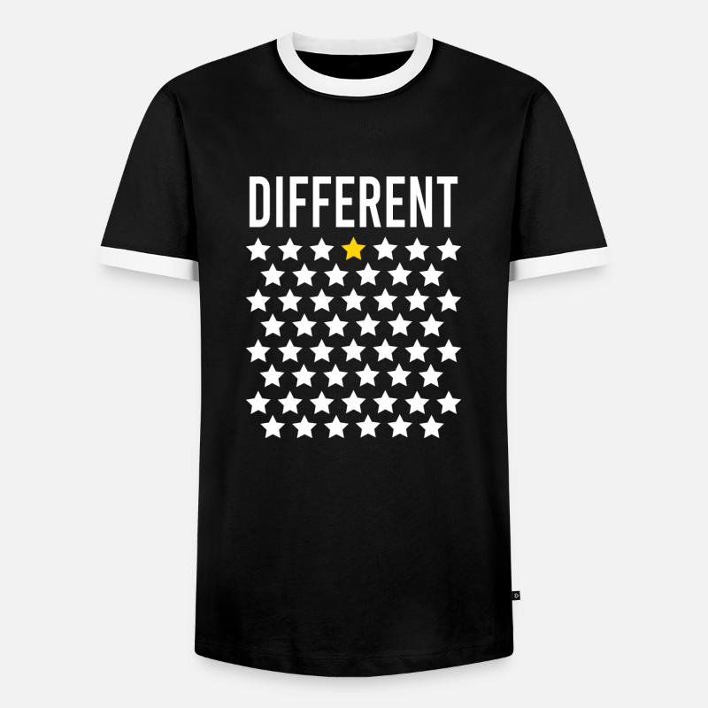 Different - Men's Ringer Shirt - black/white