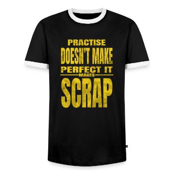 gift idea carpentry john carpenter - Men's Ringer Shirt - black/white - Front - AI Model Female 172 light (172cm) & AI Model Male 178 light (178cm)
