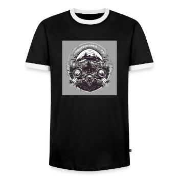 Schwarz weiß Punk - Männer Kontrast-T-Shirt - Schwarz/Weiß - Vorne - AI Model Female 172 light (172cm) & AI Model Male 178 light (178cm)