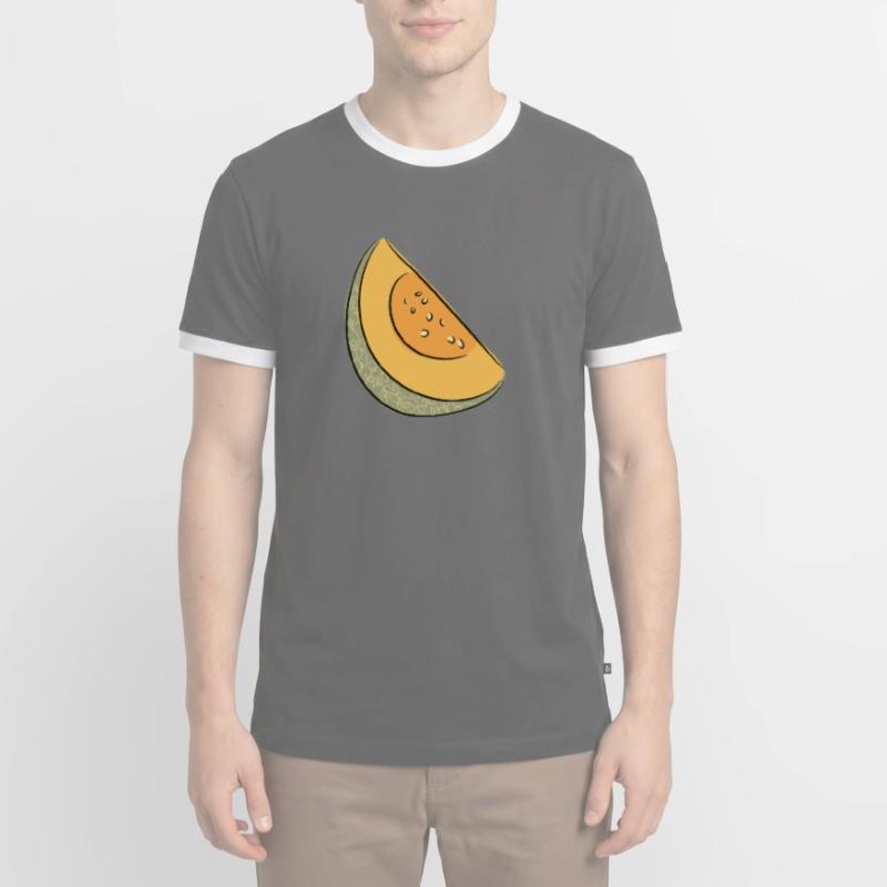 Melon d’été pastèque Pastèque T-shirt contrasté Homme