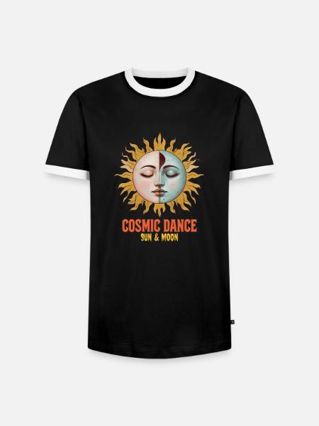Cosmic Dance Spirituality Gift - Men's Ringer Shirt - black/white