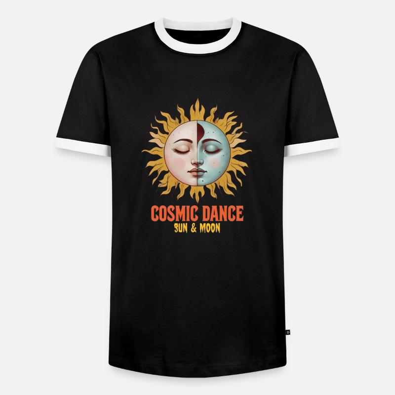 Cosmic Dance Spirituality Gift - Men's Ringer Shirt - black/white