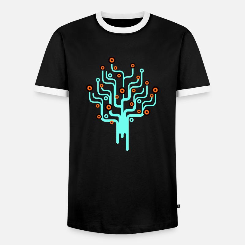 baum2_3f - Men's Ringer Shirt - black/white