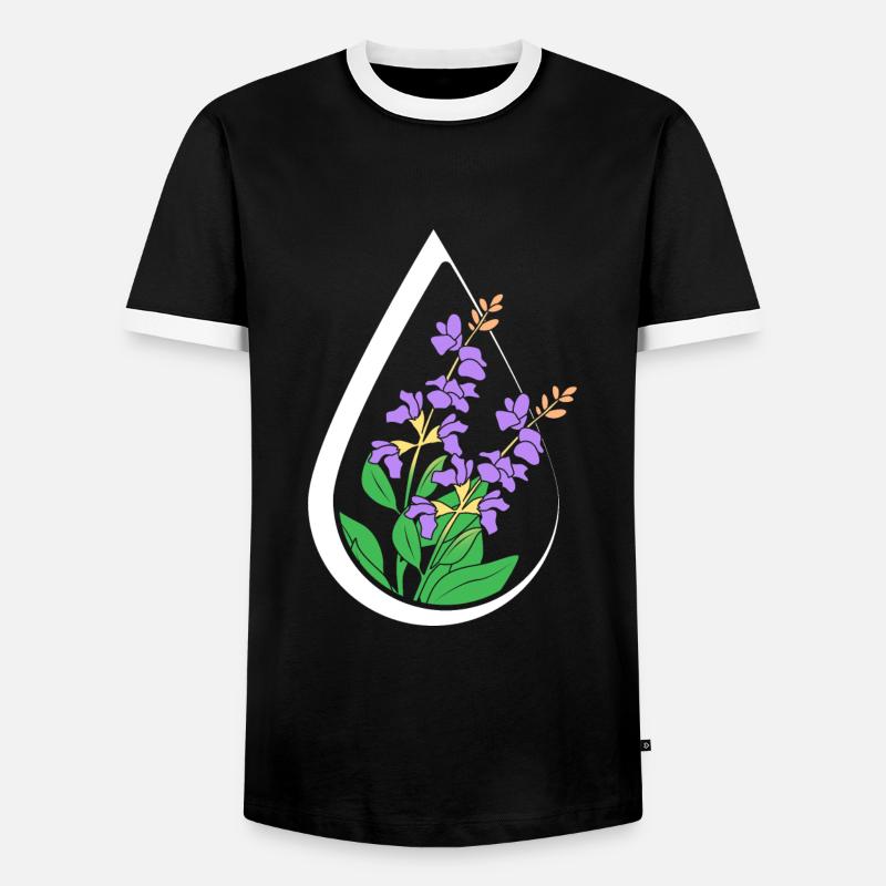 Ätherisches Öl - Männer Kontrast-T-Shirt - Schwarz/Weiß