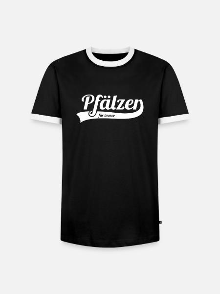 Pfälzer für immer - Männer Kontrast-T-Shirt - Schwarz/Weiß
