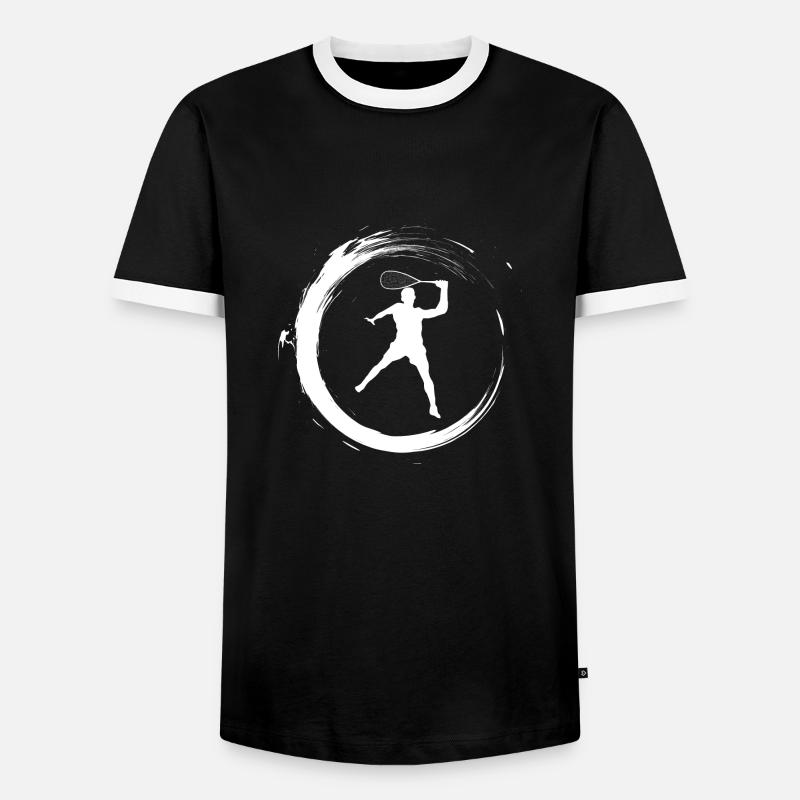 Squash - Männer Kontrast-T-Shirt - Schwarz/Weiß