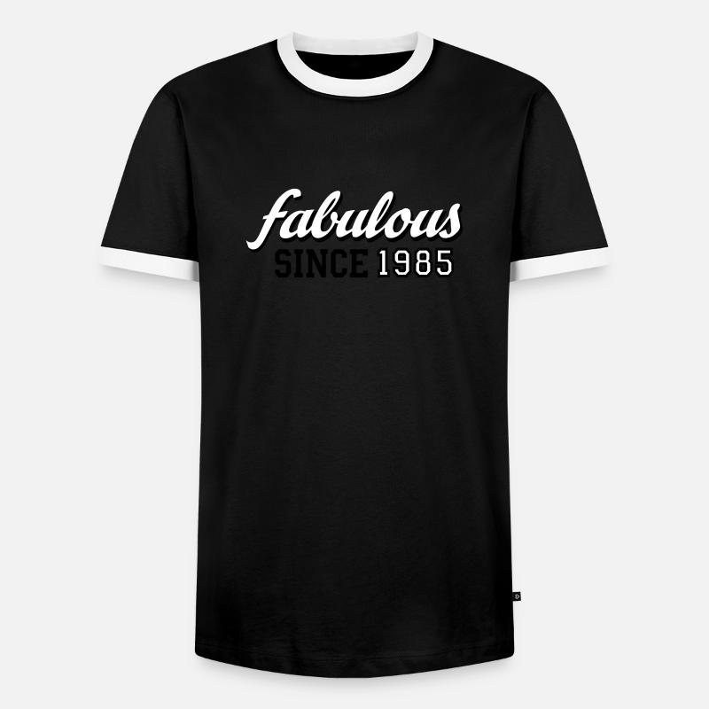 1985 - Men's Ringer Shirt - black/white