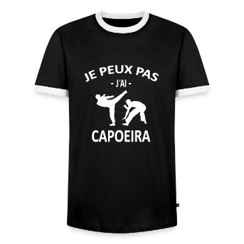 Je Peux Pas J'ai Capoeira - T-shirt contrasté Homme - noir/blanc - Devant - AI Model Female 172 light (172cm) & AI Model Male 178 light (178cm)